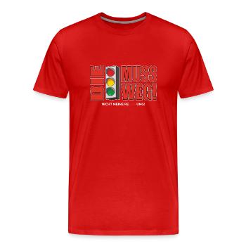 The traffic lights have to go - Men's Premium Organic T-Shirt - red - Front - Damien (186cm)