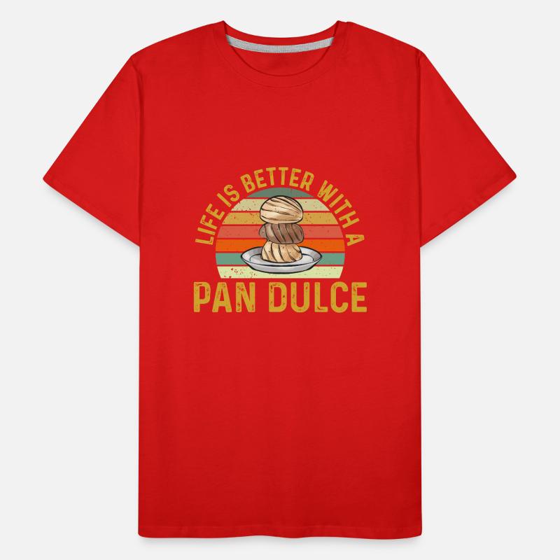 Concha Hispanic Mexican Pan Dulce Men's Premium Organic T-Shirt