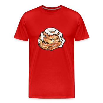 Cinnamon roll - Men's Premium Organic T-Shirt - red - Front - Damien (186cm)