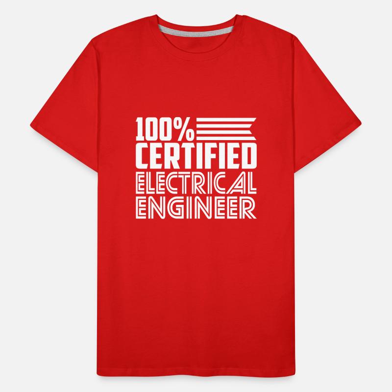 100% Certified Electrical Engineer Men's Premium Organic T-Shirt