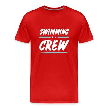 Équipage de natation - T-shirt bio Premium Homme - rouge - Devant - Damien (186cm)