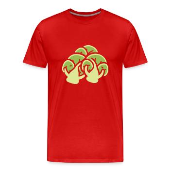 Brussels sprouts - Men's Premium Organic T-Shirt - red - Front - Damien (186cm)