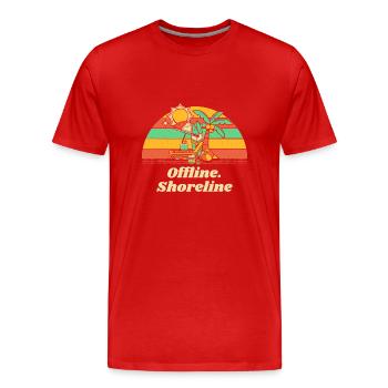 Offline Shoreline Beach Family Ocean Relatives - Männer Premium Bio T-Shirt - Rot - Vorne - Damien (186cm)