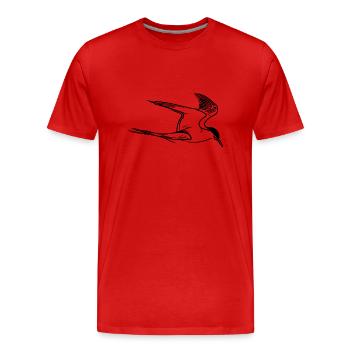 Elegante Seemöve im Flug - Männer Premium Bio T-Shirt - Rot - Vorne - Damien (186cm)