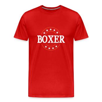 Boxer Boxen Sport - Männer Premium Bio T-Shirt - Rot - Vorne - Damien (186cm)