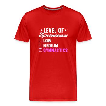 Acrobat Gymnastique Gymnastique Tumbling - T-shirt bio Premium Homme - rouge - Devant - Damien (186cm)
