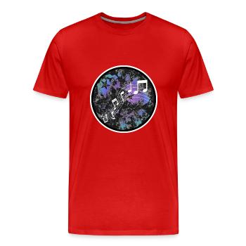 Musik - Männer Premium Bio T-Shirt - Rot - Vorne - Damien (186cm)