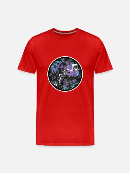 Musik - Männer Premium Bio T-Shirt - Rot