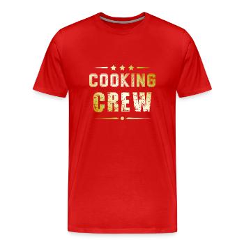 Équipe de cuisson - T-shirt bio Premium Homme - rouge - Devant - Damien (186cm)