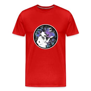 Gitarrist - Männer Premium Bio T-Shirt - Rot - Vorne - Damien (186cm)