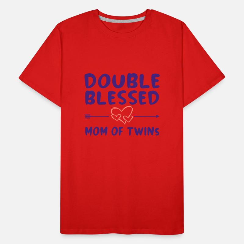 Zwillingsmutter Leben Doppelzimmer Männer Premium Bio T-Shirt