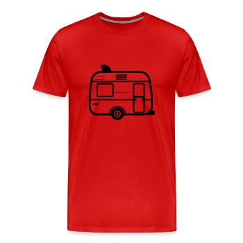 petite caravane - T-shirt bio Premium Homme - rouge - Devant - Damien (186cm)