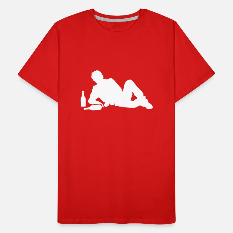 Drunk Drunk Man Boozing Men's Premium Organic T-Shirt