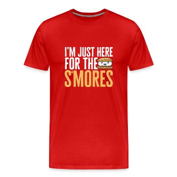 S'more Campfire Marshmallow Camping - T-shirt bio Premium Homme - rouge - Devant - Damien (186cm)