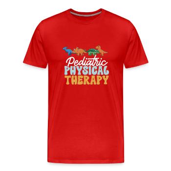 Physiotherapie Kinderphysiotherapeutin - Männer Premium Bio T-Shirt - Rot - Vorne - Damien (186cm)