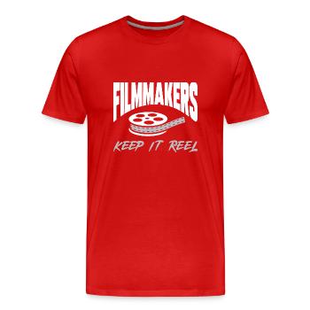 Monteur vidéo Cinéaste Vidéaste - T-shirt bio Premium Homme - rouge - Devant - Damien (186cm)