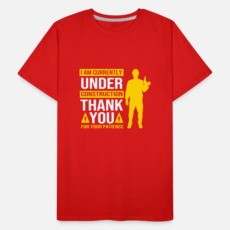 Construction worker construction site Men's Premium Organic T-Shirt