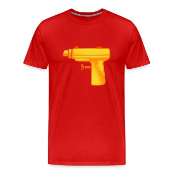 Water pistol - Men's Premium Organic T-Shirt - red - Front - Damien (186cm)