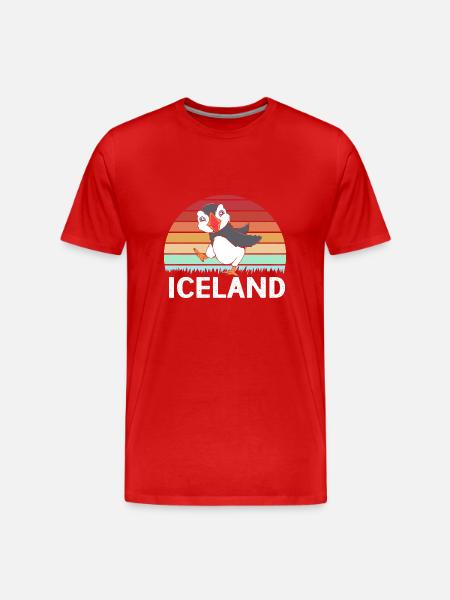 Papageientaucher Puffin - Men's Premium Organic T-Shirt - red