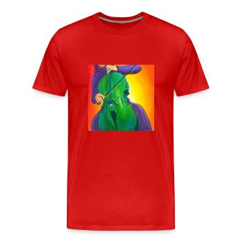 Cello - Männer Premium Bio T-Shirt - Rot - Vorne - Damien (186cm)