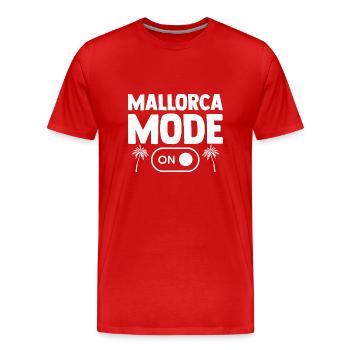 Party Urlaub Mallorca - Männer Premium Bio T-Shirt - Rot - Vorne - Damien (186cm)