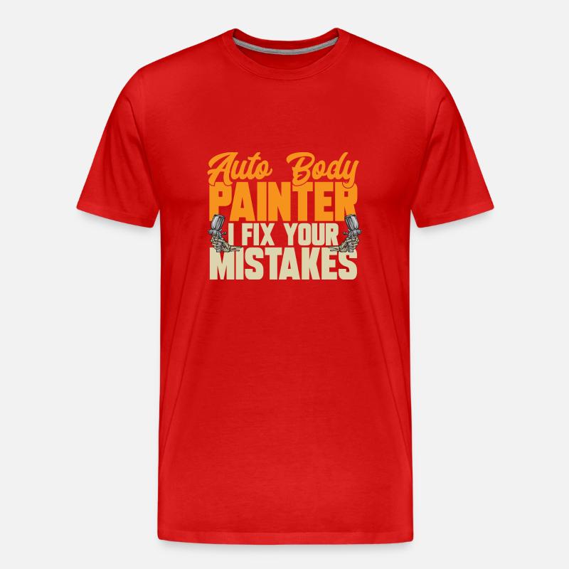 Body Painter Car Painter Painter - Men's Premium Organic T-Shirt - red