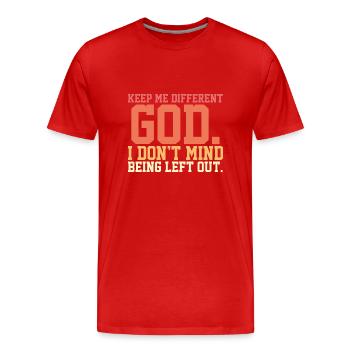 Croyant chrétien religieux Gardez-moi différent - T-shirt bio Premium Homme - rouge - Devant - Damien (186cm)