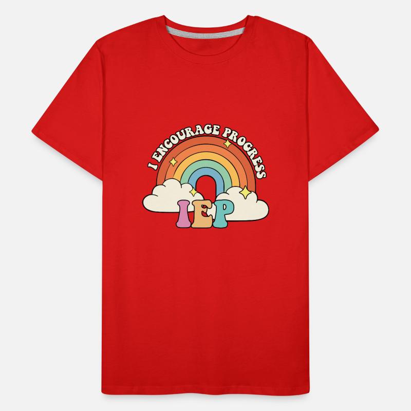 I Encourage Progress Groovy Sped Teacher Men's Premium Organic T-Shirt