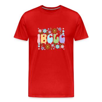 Consultante en lactation IBCLC - T-shirt bio Premium Homme - rouge - Devant - Damien (186cm)