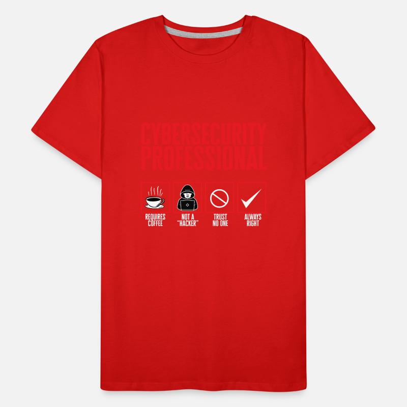 Cybersecurity Hackers IT Security Men's Premium Organic T-Shirt