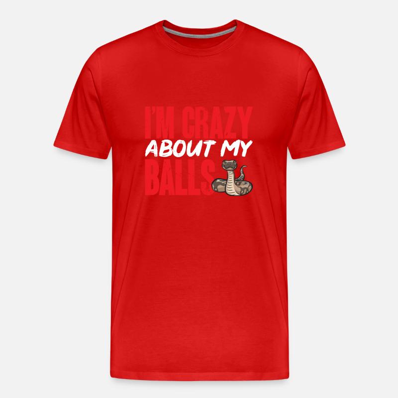 Ball Python Snake King Python - Men's Premium Organic T-Shirt - red