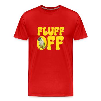 Molina Perruche Perroquet Perruche Oiseau Perruche - T-shirt bio Premium Homme - rouge - Devant - Damien (186cm)