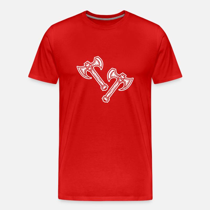 Élément de hache - T-shirt bio Premium Homme - rouge