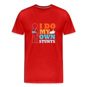 Fracture de l’os du bras - T-shirt bio Premium Homme - rouge - Devant - Damien (186cm)