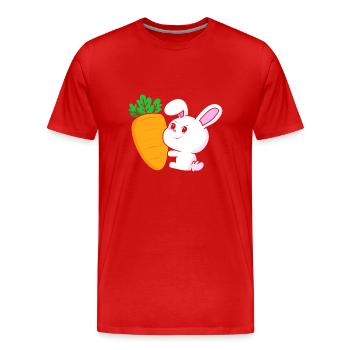 Carottes Légumes - T-shirt bio Premium Homme - rouge - Devant - Damien (186cm)