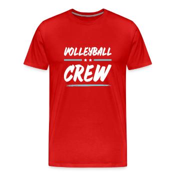 Équipe de volley-ball - T-shirt bio Premium Homme - rouge - Devant - Damien (186cm)