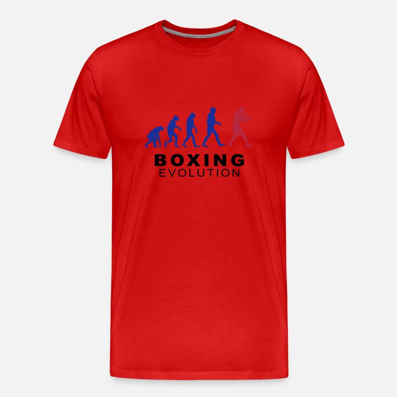 Boxing evolution - Männer Premium Bio T-Shirt - Rot
