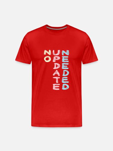 No Update colourful - Männer Premium Bio T-Shirt - Rot