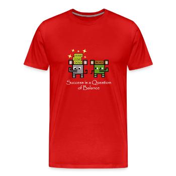 Bilanz des Erfolgs - Männer Premium Bio T-Shirt - Rot - Vorne - Damien (186cm)