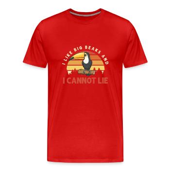 Tukan Vogel Regenwald - Männer Premium Bio T-Shirt - Rot - Vorne - Damien (186cm)