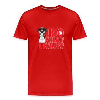 Lévrier italien Greyhound Chiens - T-shirt bio Premium Homme - rouge - Devant - Damien (186cm)