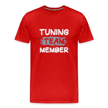 Équipe de tuning - T-shirt bio Premium Homme - rouge - Devant - Damien (186cm)