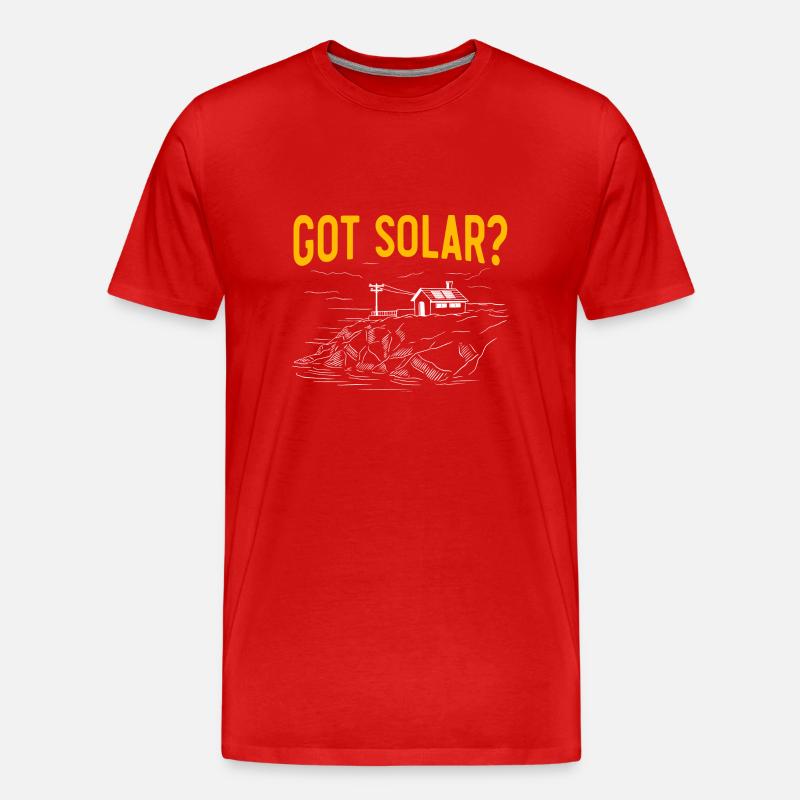 Solarmodul Solarenergie Solarstrom - Männer Premium Bio T-Shirt - Rot