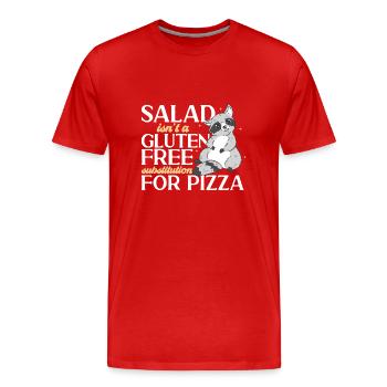 Sans gluten Intolérance au gluten - T-shirt bio Premium Homme - rouge - Devant - Damien (186cm)