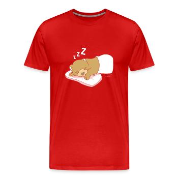 Otter - Männer Premium Bio T-Shirt - Rot - Vorne - Damien (186cm)