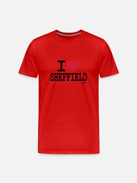 i love sheffield by wam - Men's Premium Organic T-Shirt - red