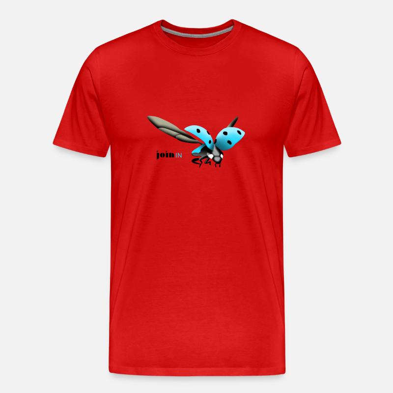join in Kaefer - Männer Premium Bio T-Shirt - Rot