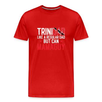 Drapeau de Trinité-et-Tobago - T-shirt bio Premium Homme - rouge - Devant - Damien (186cm)