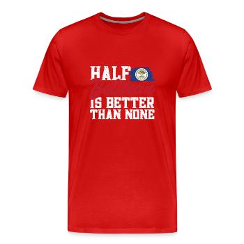 Belize Flag Belizean - Men's Premium Organic T-Shirt - red - Front - Damien (186cm)