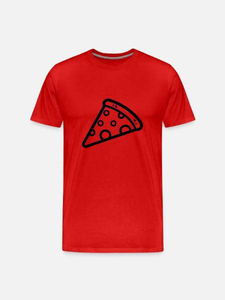 Pizza slice - Men's Premium Organic T-Shirt - red